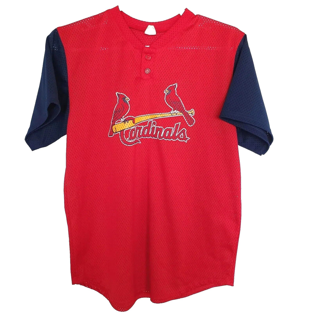 Vintage St Louis Cardinals MLB Jersey Size Large Red Smash‎ Athletics USA Made